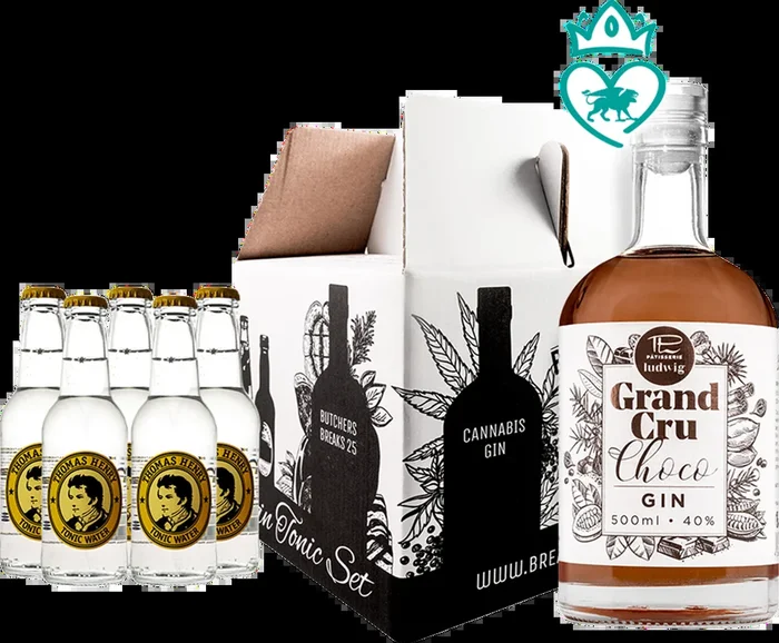Breaks Genießer-Set Grand Cru Choco Gin (1x Grand Cru Choco Gin + 5x Thomas Henry Tonic Water)