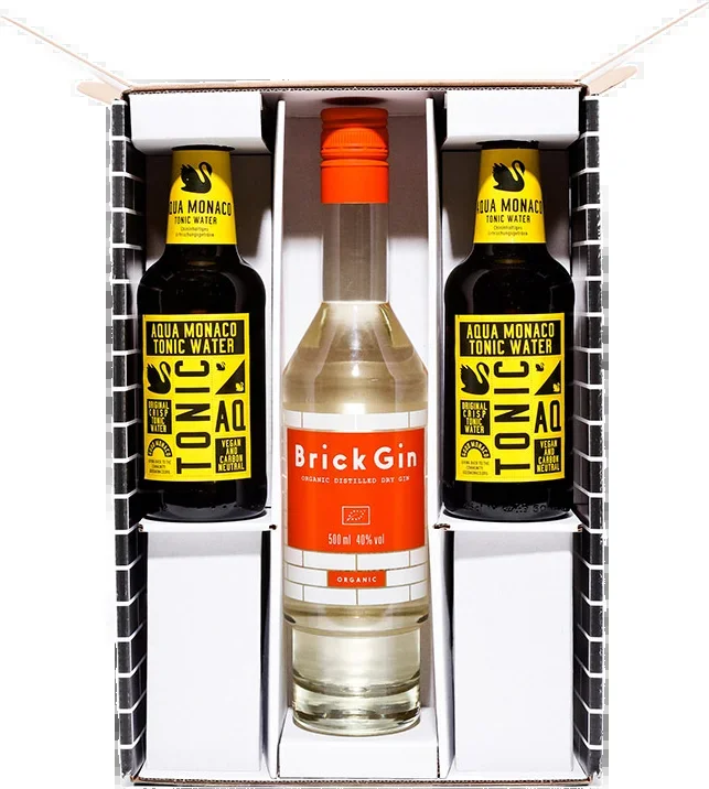 BRICK GIN – Geschenkbox (1x Organic Dry Gin + 2x Tonic Water)