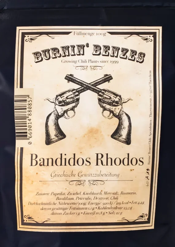 Burnin‘ Benzes Bandidos Rhodos Gewürzmischung