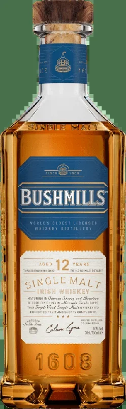 Bushmills 12 Years Old Single Malt Irish Whiskey