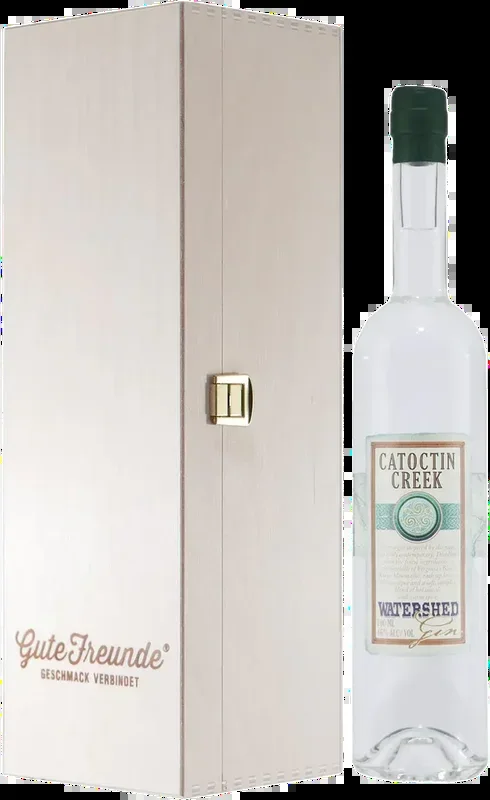 Catoctin Creek Watershed Gin with wooden gift box