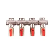 CO2 Verteiler 4-leitig – allseits 1/4″ IG