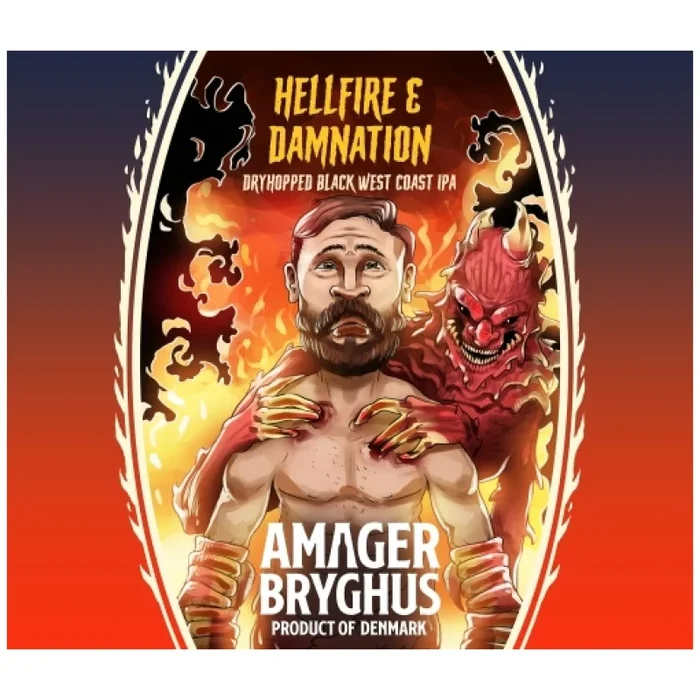 DANIA AMAGER BRYGHUS HELLFIRE & DAMNATION DryHopped Black West Coast IPA