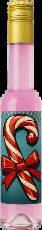 Deheck candy cane liqueur with candy canes retro motif