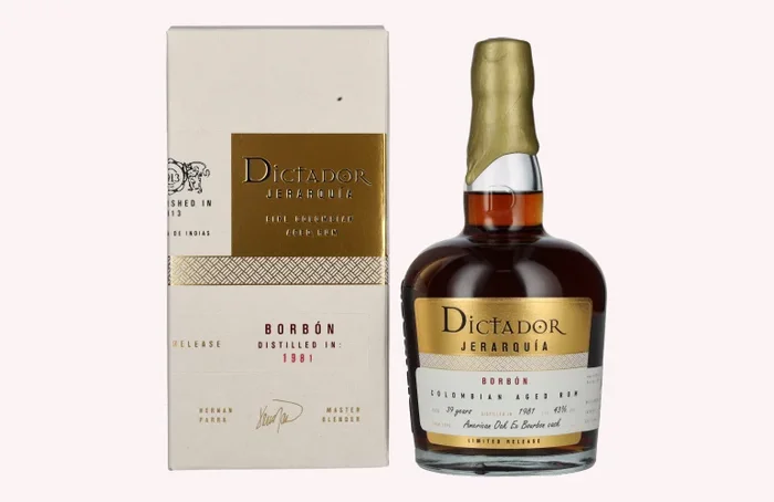 Dictador JERARQUÍA 39 Years Old BORBÓN Rum 1981 43% Vol. 0,7l in Geschenkbox