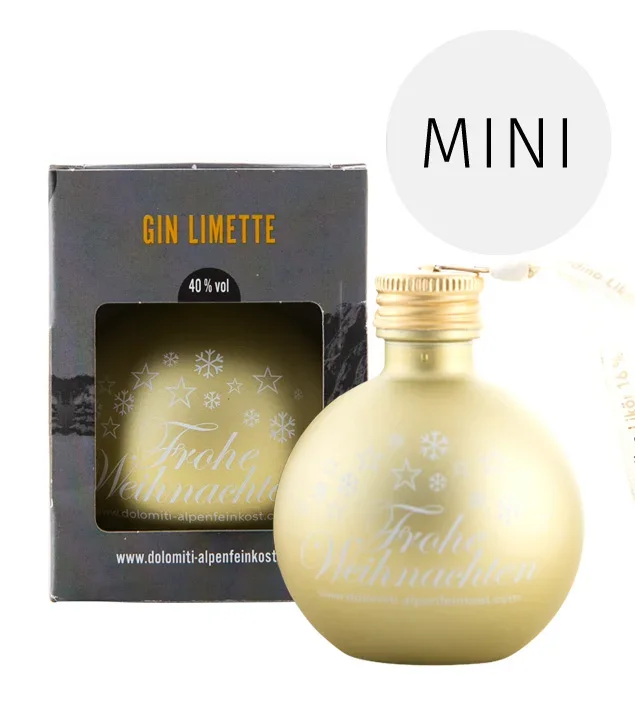 Dolomiti Christbaumkugel mit Gin Limette 4cl