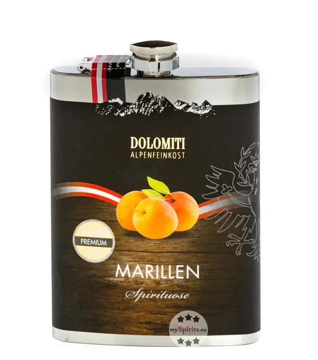 Dolomiti Flachmann Marillen Schnaps 0,2l