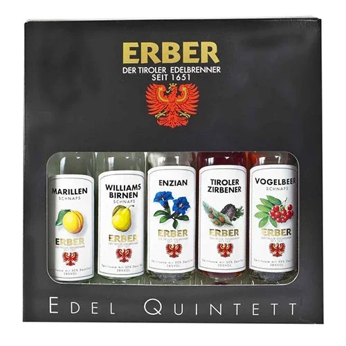 Edelquintett – Tiroler Schnäpse – 5 x 4 cl