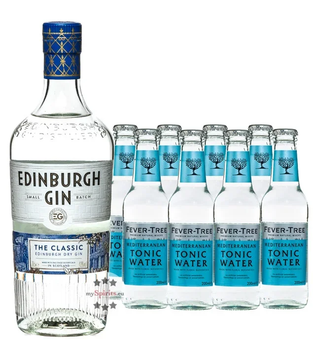 Edinburgh Gin & 8 x Fever-Tree Mediterranean Tonic Water