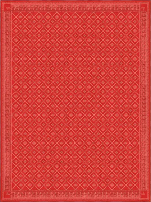 Ekelund | Attebladrose Tischdecke rot | 150x260cm