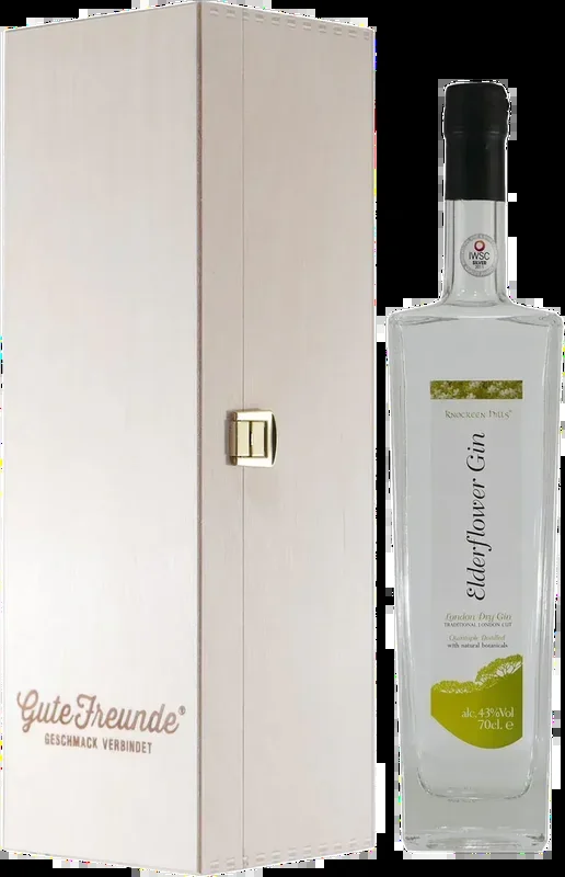 Elderflower London Dry Gin with wooden gift box