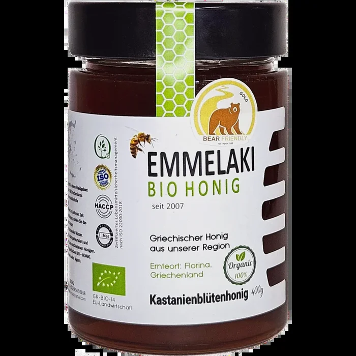 Emmelaki – Griechischer Kastanienblütenhonig, BIO – 400g