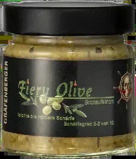 Fiery olive spread with chili