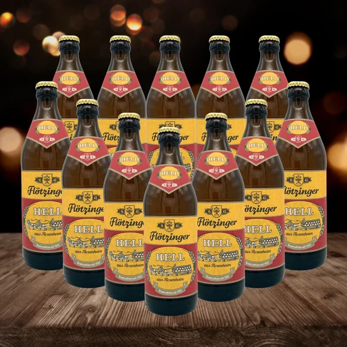 Flotzinger Hells German Beer 500ml Bottles – 5.2% ABV (12 Pack)