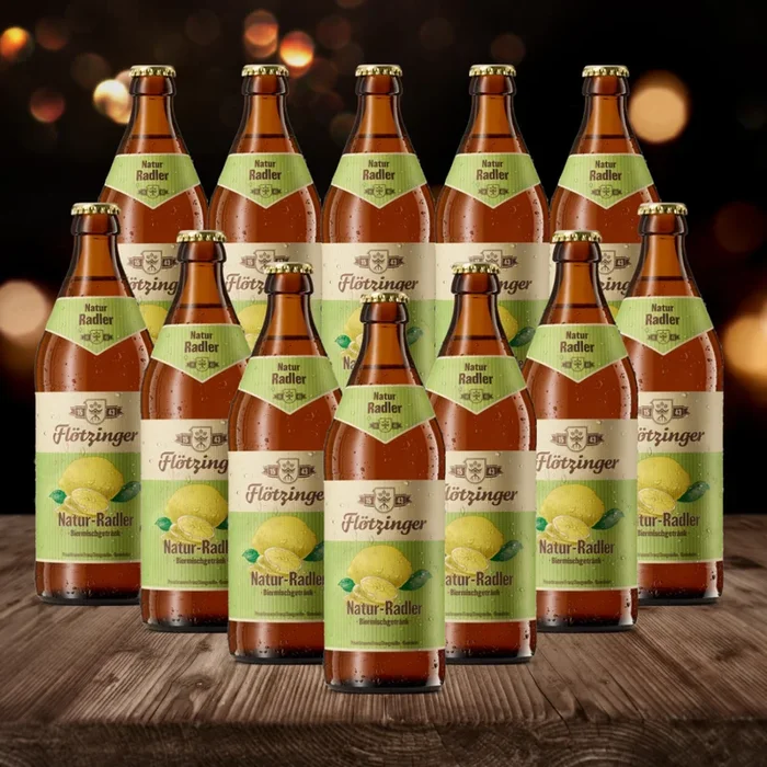 Flotzinger Natur Radler German Beer 500ml Bottles – 2.3% ABV (12 Pack)