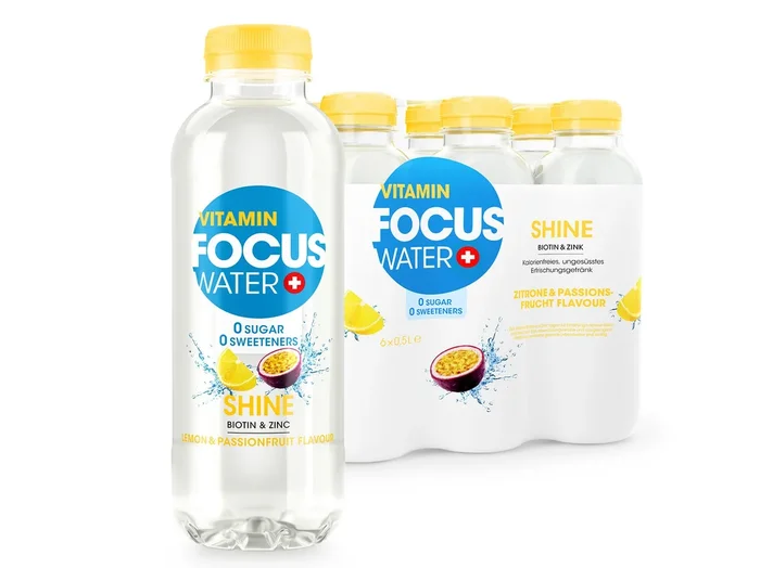 Focuswater Shine Limone Frutto della Passione 50cl Confezione da 6 | Acquista ora