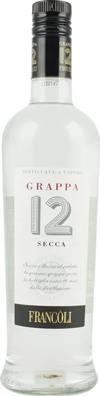 Francoli Grappa 12 Secca 0,7 Liter 40 % Vol.