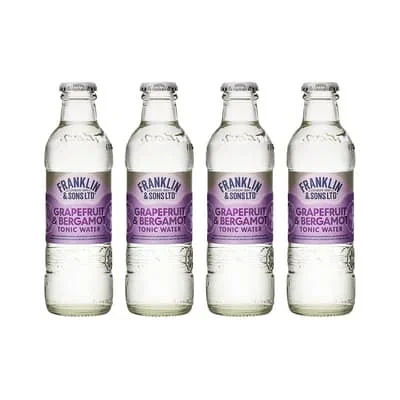 Franklin & Sons Pink Grapefruit & Bergamot Tonic Water 20cl, 4er-Pack