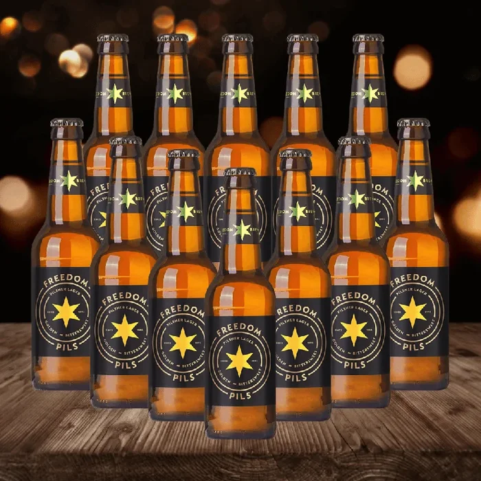 Freedom Brewery Pils 330ml Bottles 4.4% ABV (12 Pack)