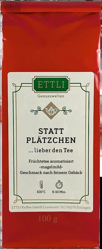 Früchtetee aromatisiert „Statt Plätzchen (…lieber den Tee)“