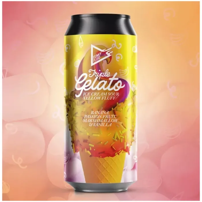 Funky Fluid TRIPLE GELATO: ICE CREAM SOUR YELLOW FLUFF