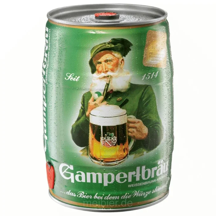 Gampertbräu Pils 5 Liter Bierfass