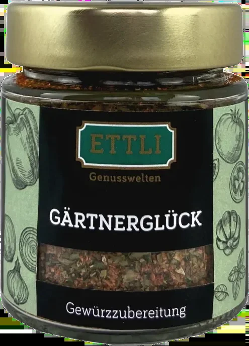 Gärtnerglück spice preparation in a screw-top jar