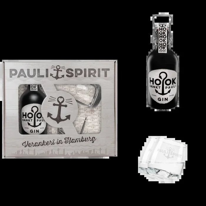Geschenkset HOOK Gin mit 2 Tumblern