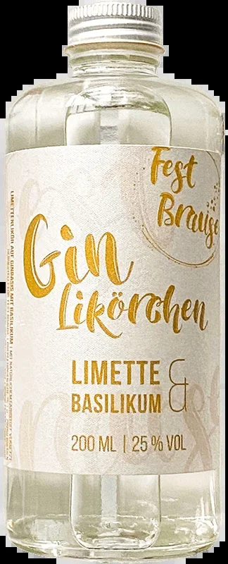 Gin liqueur with lime & basil