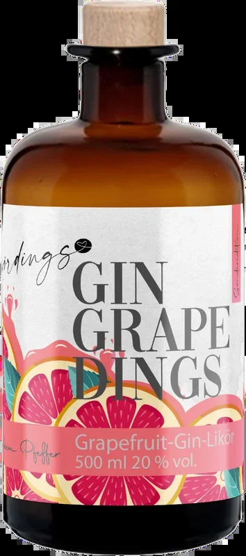 Gingrapedings – gin liqueur with grapefruit and pink pepper