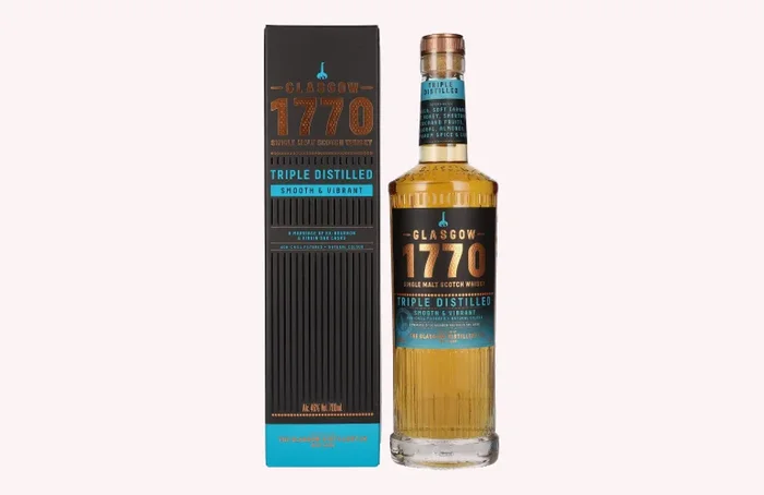 Glasgow 1770 TRIPLE DISTILLED Smooth & Vibrant 46% Vol. 0,7l in Geschenkbox