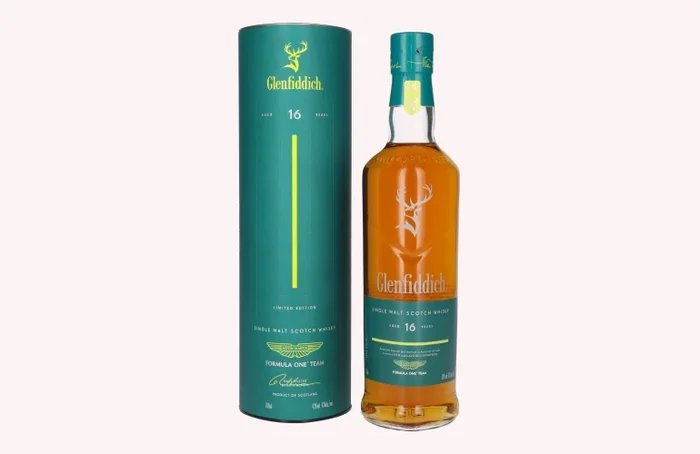 Glenfiddich 16 Years Old ASTON MARTIN FORMULA ONE TEAM Single Malt Scotch Whisky 43% Vol. 0,7l in Geschenkbox