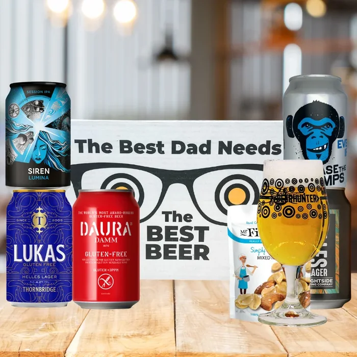Gluten Free Craft Beer „Best Dad“ Gift Pack with Glass