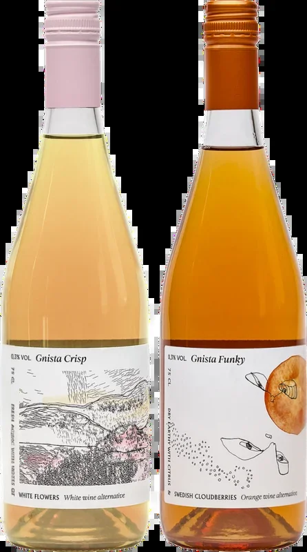 GNISTA Blonde Tasting Pack (1x non-alcoholic white wine alternative + 1x non-alcoholic orange wine alternative)