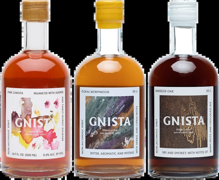 GNISTA non-alcoholic tasting package (1x Floral Wormwood + 1x Pink + 1x Barreled Oak)