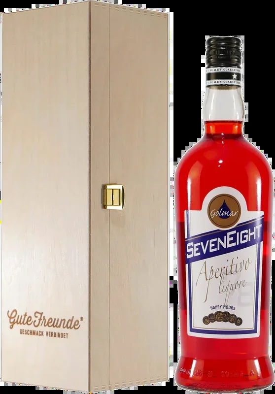 Golmar SevenEight Aperitivo Liquore mit Geschenk-Holzkiste