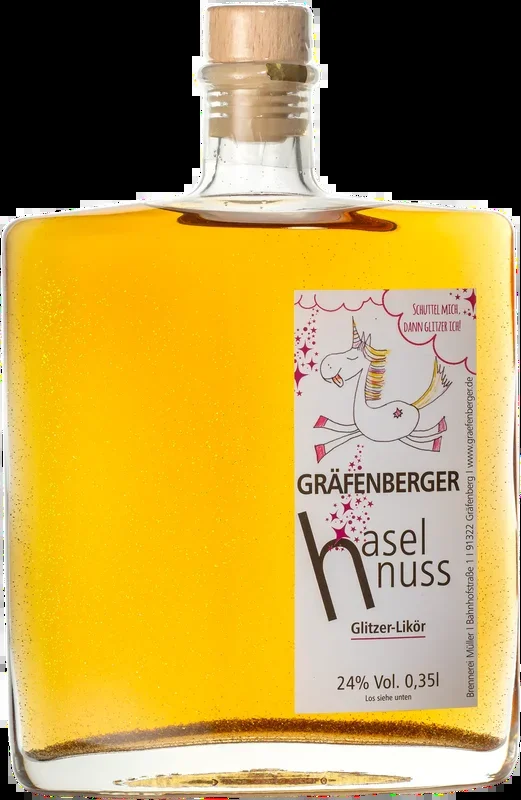 Gräfenberger Haselnuss Glitzer Likör