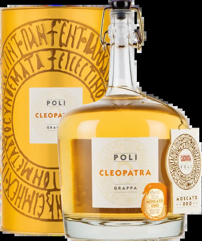 Grappa Cleopatra Moscato Oro 0,7 Liter in Tube
