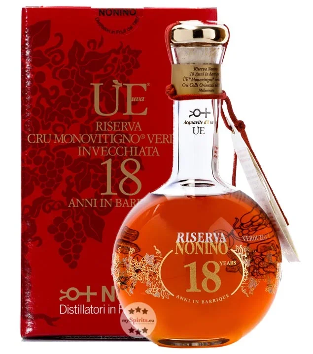 Grappa Nonino ÙE Riserva Monovitigno Verduzzo 18 Jahre