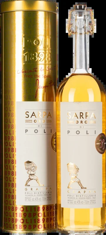 Grappa Sarpa Oro Barrique 0,7 Liter in Tube