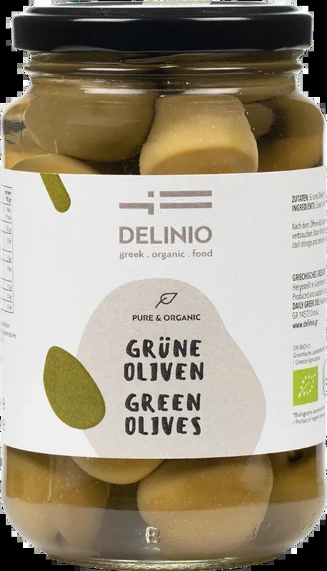 Green organic olives