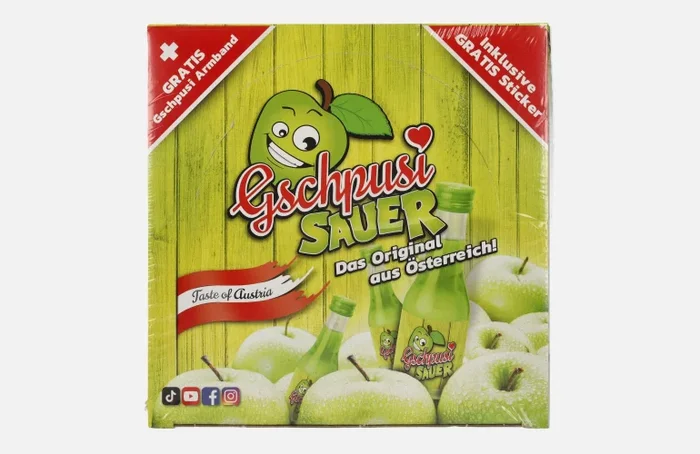 Gschpusi Sauer 16% Vol. 25×0,02l mit Sticker