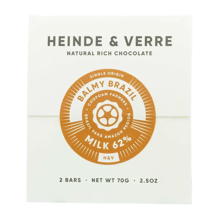 Heinde & Verre | Balmy Brazil 62% | Milchschokolade