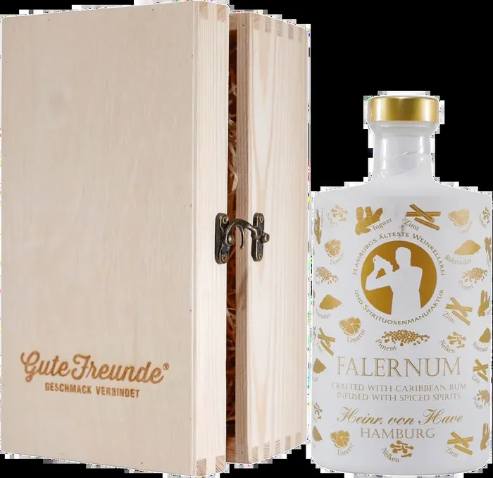 Heinr. von Have Falernum Spiced Spirit with wooden gift box