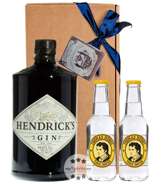 Hendrick’s Gin Tonic Geschenk-Set mit 2 x Thomas Henry Tonic Water