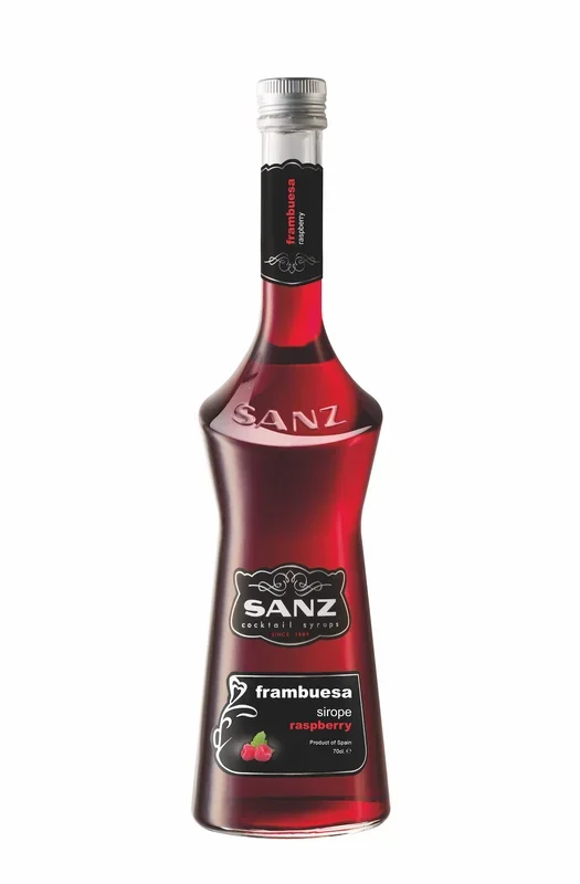 Himbeersirup Sanz ohne Farbstoff, aus 26% Himbeersaft. Alkoholfrei. 0,7l