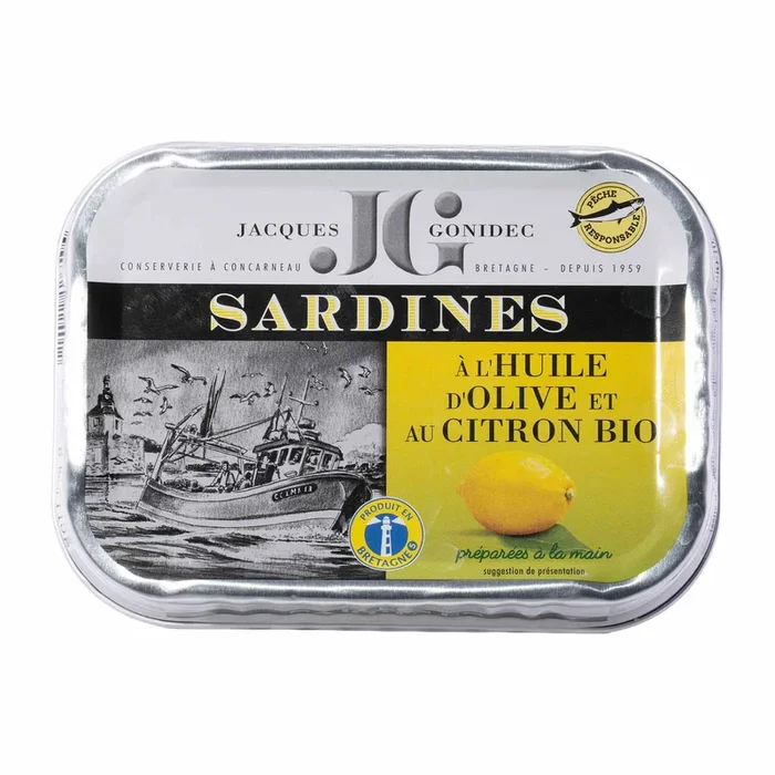 JG Jacques Gonidec | Sardinen mit Zitrone in Bio-Olivenöl