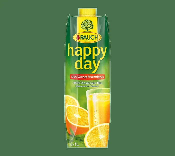 Jus d’orange avec pulpe Rauch Happy Day 100 cl, pack de 12