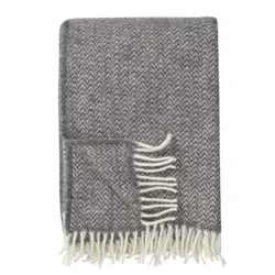 Klippan | Wolldecke Chevron | grey