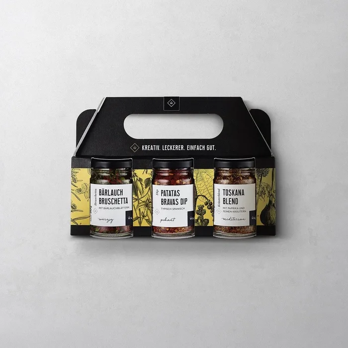 Kräuter-Set – mit Bärlauch Bruschetta, Patatas Bravas Dip & Toskana Blend